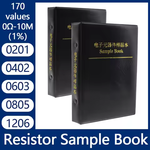 Resistor Kit SMD Book 0805 Resistor Assortment Kit 0201 0402 0603 1206 1% FR-07 170 Values 0R-10M Sm