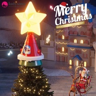 Ladysasa Animated Christmas Tree Train Hanging Electric Train Set Steam and Light Express Train Sant