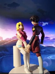 (稀有) 飛鳥真Shin＋史汀娜Stella-Gundam Seed Destiny EF collection機動戰士高達特種命運盒蛋角色figure