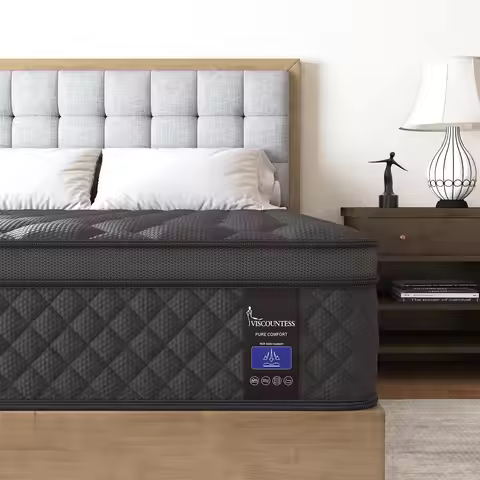 Full Mattress, 12 Inch Mattresses Hybrid Euro Top Mattress Medium Firm for Back & Lumbar Support, 10
