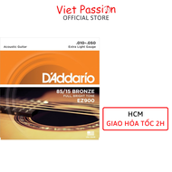 Dây đàn guitar acoustic D adario EXP26 EJ13 EZ910 cho ghita dây sắt chất lượng Viet Passion HCM