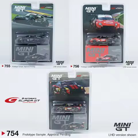 MINIGT 1:64 GTR GT3 R35 Black Z GT500 #230 #360 Red Z alloy car model 754 755 756