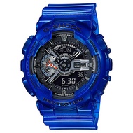 Casio G-Shock GA-110CR-2A Blue Semi Transparent Resin Band Men Sports Watch