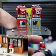 🇹🇭 [訂購] 1∶64 模型 COCA COLA 三種顔色架子可選 可口可樂懷舊造型販賣機 微縮模型擺件