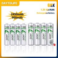 GOX 1.2V NIMH 900mAh AAA And 2450mAh AA Rechargeable BAttery