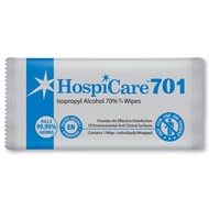 HOSPICARE 701 IPA 70 PERCENT ALCOHOL WIPES 1S X 100 SHEETS