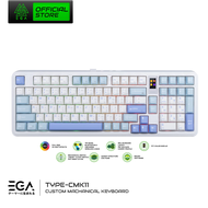 EGA Type CMK11 Custom Mechanical Keyboard 98% คีย์บอร์ดเกมมิ่งไร้สาย Wireless /Cable/Bluetooth มีจอ 