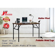 Yi Success Rubber Wood Top Folding Table / Foldable Study Desk / Meja Study / 2' x 4' Banquet table 