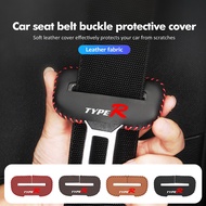 Leather Seat Belt Buckle Protector Interior Decoration Suitable for All Cars For Honda Pilot Jazz Prelude Insight Legend Stream HRV Passport