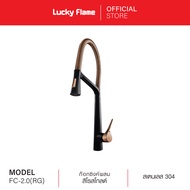Lucky Flame  ก๊อกซิงค์ผสมติดตั้งบนเคาน์เตอร์ สีดำ FC-2.0(RG)