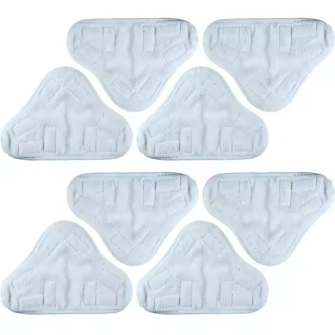 8 Pack Replacement Pads Compatible with H2O H20 Steam Mop X5 - Microfibre Steam Mop Pads Floor