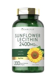 🇺🇸 Carlyle Sunflower Lecithin 向日葵卵磷脂丸 2400mg | 200 粒軟膠囊 Sunflower Lecithin 2400mg | 200 Softgels | R