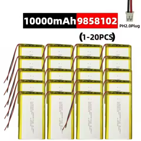 9858102 10000mAh 1-10PCS Li polymer lithium battery 3.8V 9.8*58*102mm For power bank navigator table