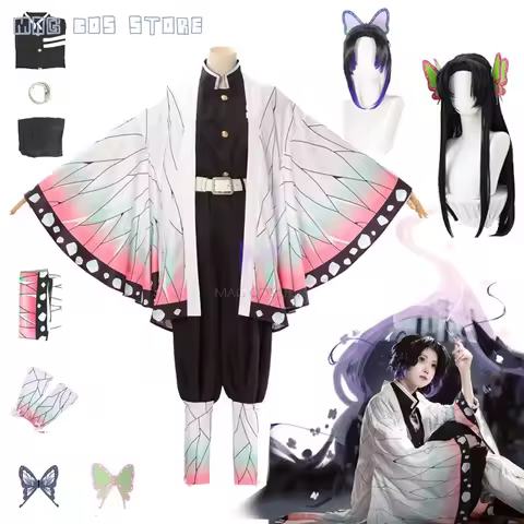 Adult Kids Kochou Anime Shinobu Cosplay Costume Kanae Cosplay Clothes Butterfly Clip Women Uniform S