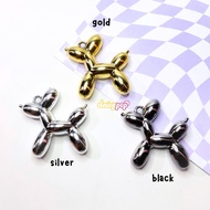 3D Beads Metallic Poodle Balloon Pendant - Charm Keychain DIY Material Accessories