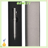GSWLTT Alloy Pen, Black Ink Stainless Steel Bolt Action Pen, Silver Signature Pen