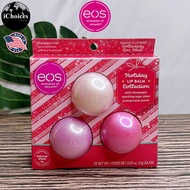 eos _ Holiday Lip Balm Collection 3 Count (7g) Each ลิปบาล์ม ลิปไข่ ลิปบำรุงริมฝีปาก กลิ่นหอมหวานละม