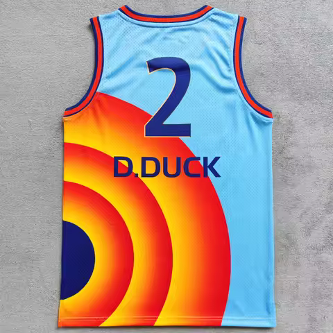 Trillest 2021 Movie Space Jam 2 A New Legacy Tune Squad 2 D.DUCK Basketball Jerseys Halloween Unifor