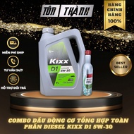 Combo bảo dưỡng ] 2 Bình Nhớt KIXX D1 ACEA C3 5W30 (5 LÍT) + Súc động cơ Castrol