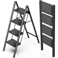 2/3/4/5 Steps Wide Pedal Steel Ladder Foldable Step Ladder Space Saving Anti-Slip Pad Indoor Lightwe