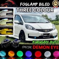 Foglamp Biled oval Honda JAZZ GE8 RS 3 warna Demon Devil eyes lampu led variasi mobil super terang