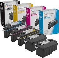 LD Compatible Toner Cartridge Replacement for Dell E525w (2 Black, 1 Cyan, 1 Magenta, 1 Yellow, 5-Pa