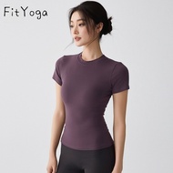 FitYoga Classic Fitness Wear Slimming Quick-Dry Moisture-Wicking Yoga Short-Sleeved T-Shirt Women
