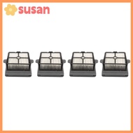 SUSANSU 4PCS Vacuum Floor Cleaner Filters, ABS Grey Vacuum Filter Replacement, Reusable Reusable Com