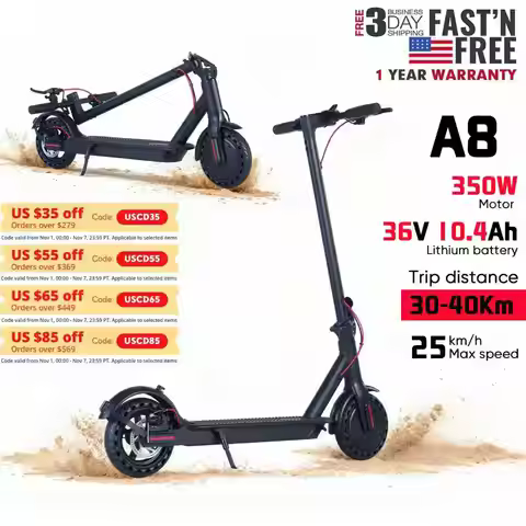 Don’t Settle for Less! 350W Motor, 36V 10.4Ah Battery, 18mph Speed & 8.5inch Tyres – The #1 E-Scoote