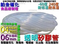 矽膠管 內徑4mm外徑6mm長1米透明 食品級 4x6 耐溫管 熱水機 淨水器 注射筒 虹吸管 軟管 水冷 電變