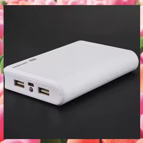 3X Portable USB Charger 5V 2A 18650 Power Bank Battery Box For Iphone6 Smartphone Colour:White-ABJU