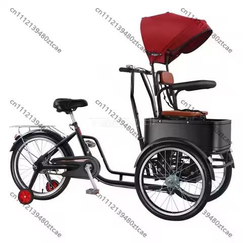 Reverse Riding Bicycle, New Tandem Tricycle, Elderly Pedal Scooter, Human Powered Shopping Cart
