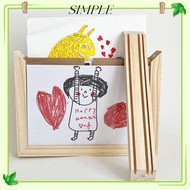 SIMPLESHOP Photo Frame, Memorial Changeable Wooden Kids Art Frame, Creative Rotatable Wall Decoratio