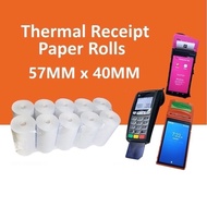 RM0.33 Per Roll (Food Panda Grab Food Credit Card Cash Register)coreless Thermal Receipt Paper Roll 