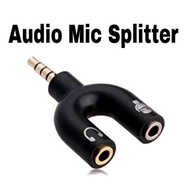 1 MALE TO 2 FEMALE audio Splitter 3.5mm U Aux Splitter audio cable