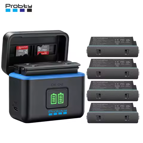 Probty 2850mAh for Insta360 X5 Replacement Battery for Insta 360 X5 Action Camera Accessories