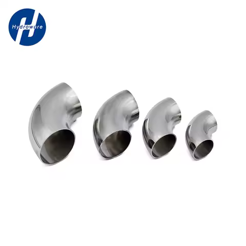 OD 19/25/32/38/45/51/57/63/76/89/102mm SS304/SS316 Stainless Steel Elbow Sanitary Welding 90 Degree 