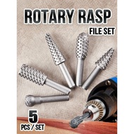 🔥 HOT 🔥5Pcs/set Rotary Rasp File Set Set Kikir Boleh Putar Mata grinder kerja kayu Caring Polishing 