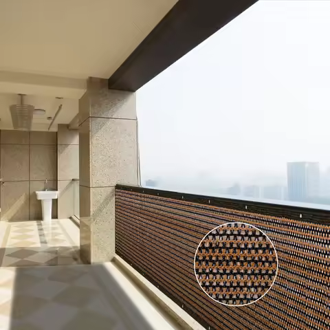 Privacy Fence Screen 120GSM Mesh Shade Net Cover with 50 Zip Ties and 10m Rope 3.28×19.68ft Effectiv