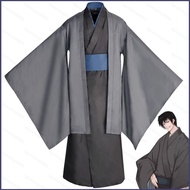 HT Jujutsu Kaisen Fushiguro Toji Cosplay Kimono Costume Anime Coat Pants Man Japanese Uniform Hallow