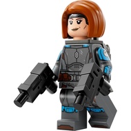 Original Lego Star Wars - Bo-Katan Kryze (Printed Arms, Dark Orange Hair & Mandalorian Helmet) 75361