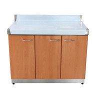 [特價]【Abis】客製商品-豪華升級款不鏽鋼100平台/流理台/工作台/收納廚具-多款門板可選(桶身304)紅色