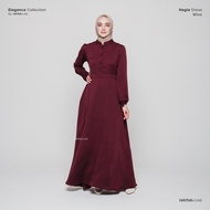 HAYNA Hagia Dress (Wine) - Daily Dress, Nursing-Friendly Gamis MuslimWanita