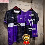 (Fuhui01) Selek Jersey Retro Collar 3D Cartoon Baju High Council Perempuan Japanese Purpl Black Jersey Polo T Shirt Men Big Size Top Baju Retro Kanak Kanak Lelaki Jersey