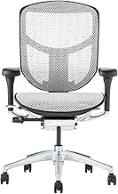 Ergohuman2 429797 ENJOY Low Type Nylon Caster White Mesh/Black Frame EJ2-LAM-BF-WH