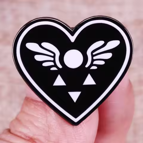 Video Game Undertale Delta Rune Symbol Enamel Pin Heart Badge Brooch Backpack Decoration Jewelry