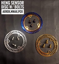 NEW HENG SENSOR DISC PLATE  WITH BOLTS FOR YAMAHA AEROX NMAX PCX ETC. (THAILAND ORIGINAL)