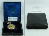 【古董錶 】1862年『罕見原廠盒裝』18K手工金雕面盤及錶殼小型芝麻鍊懷錶