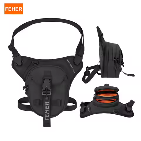 FEHER Motorcycle Thigh Bag Waterproof Unisex Multi-Functional Tear-resistant Motorbike Leg Bag Expan