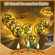 2M Led Diwali Lights Ganesha/Diya Waterproof Fairy Lights Battery Operated Lights For Indian Diwali 
